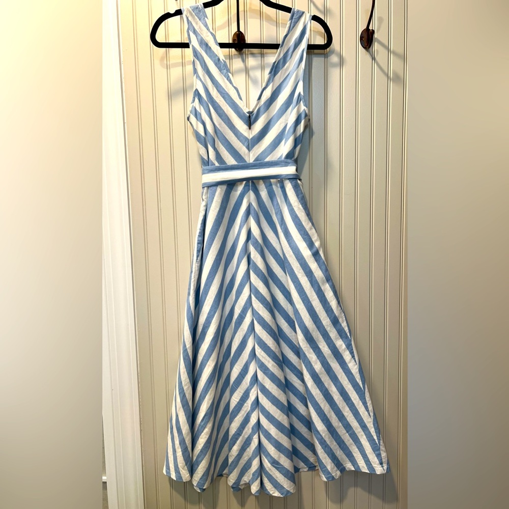 Kate Spade Blue and White Striped Maxi Sundress